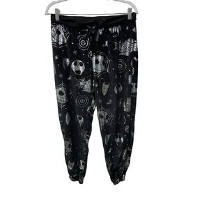 Disney Nightmare Before Christmas Pajama‎ Jogger Sleep Pant NMBC Black Silver M
